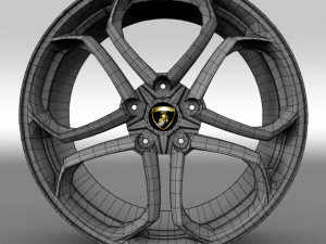 lamborghini wheel zr19 Modelo 3D