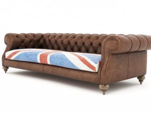 chester diana with britain flag Model 3D