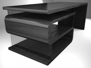 desk black 3D Model