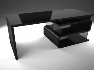 desk black 3D Model