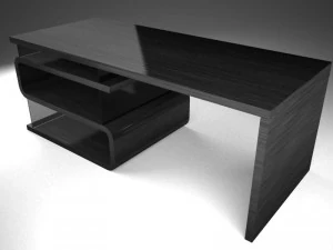 desk black 3D Model