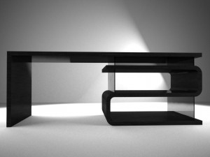 desk black 3D Model