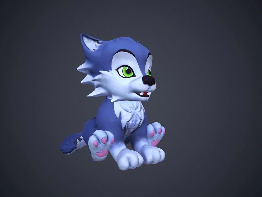 chat parlant de dessin anim&eacute; Modèle 3D .c4d .max .obj .3ds .fbx .stl .blend 