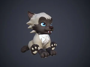 chat parlant de dessin anim&eacute; Modèle 3D