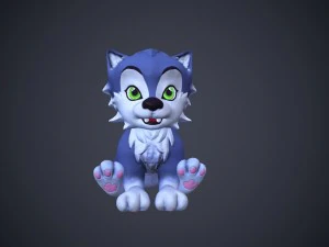 chat parlant de dessin anim&eacute; Modèle 3D