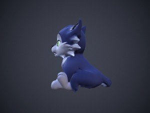 cartoon talking cat 3Dモデル