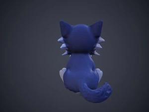 chat parlant de dessin anim&eacute; Modèle 3D