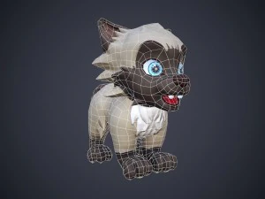 chat parlant de dessin anim&eacute; Modèle 3D