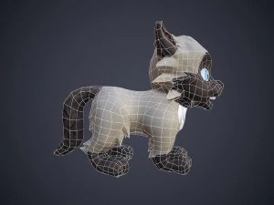 chat parlant de dessin anim&eacute; Modèle 3D