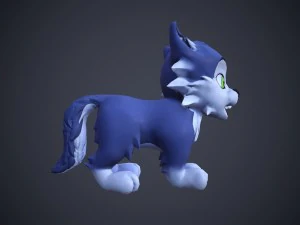 chat parlant de dessin anim&eacute; Modèle 3D