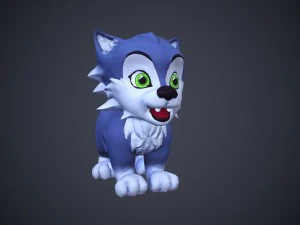 chat parlant de dessin anim&eacute; Modèle 3D