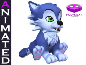 gato falante de desenho animado Modelo 3D