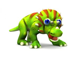 tricer&aacute;tops de desenho animado Modelo 3D