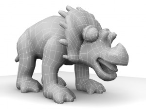 cartoon triceratops Model 3D