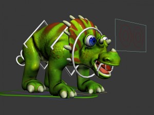 cartoon triceratops Model 3D