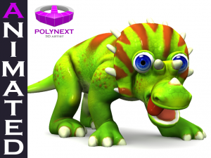 cartoon triceratops Modelo 3D