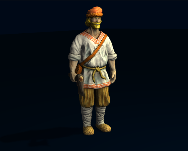 villager peasant 3D-Modell .c4d .max .obj .3ds .fbx .stl .blend 