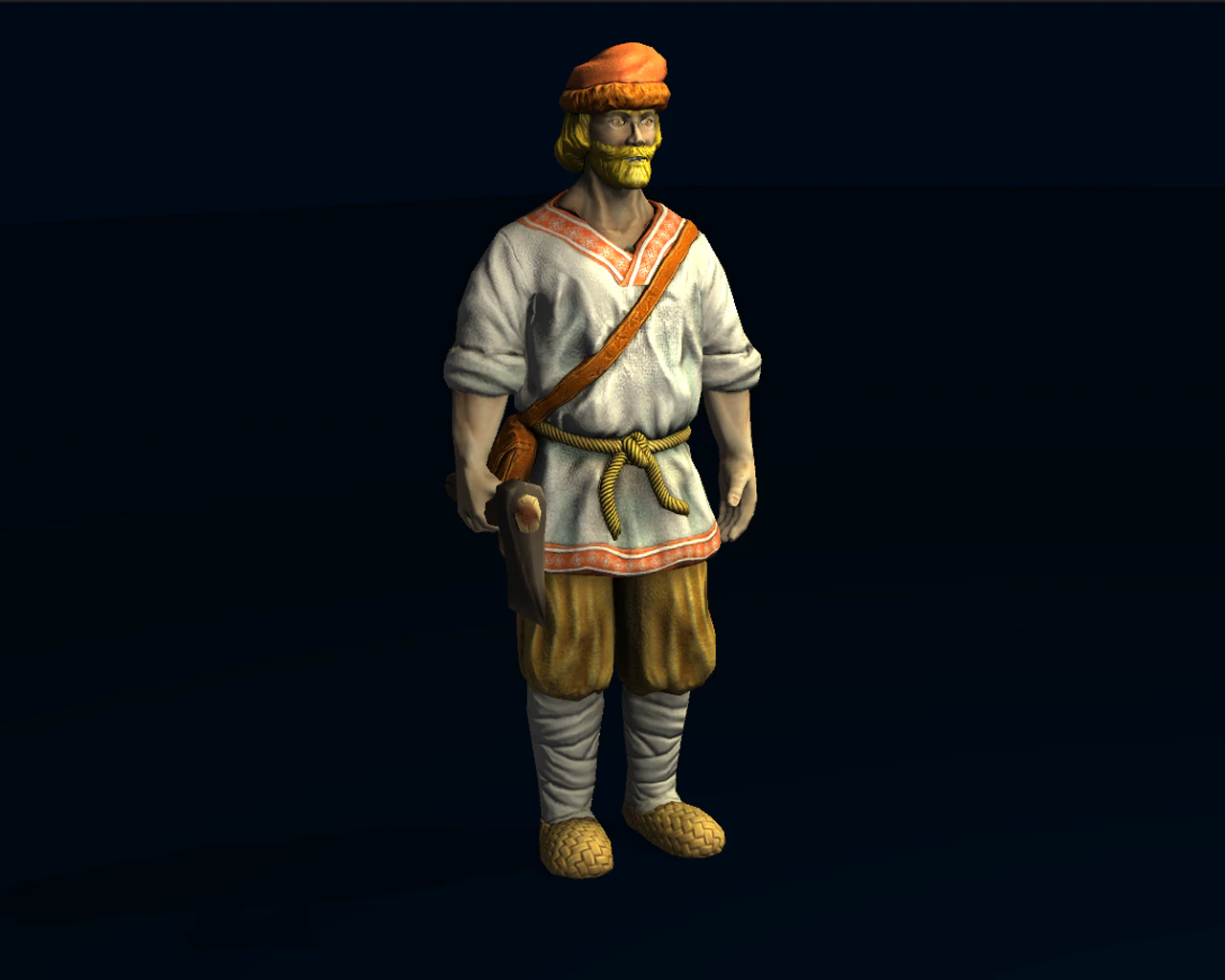 villager peasant 3D Model .c4d .max .obj .3ds .fbx .stl .blend 