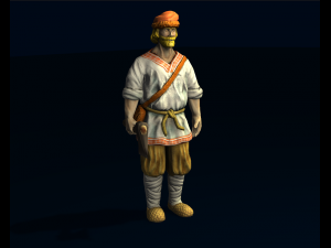 villager peasant Model 3D