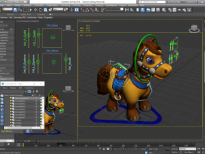cartoon talking horse 3D Model