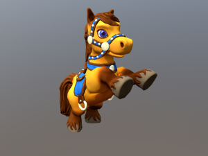 cartoon talking horse 3D Model