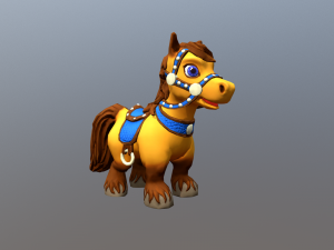 cartoon talking horse 3D Model
