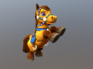 cartoon talking horse 3D Model