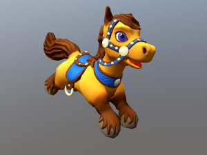 cartoon talking horse 3D Model