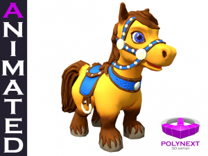 cartoon talking horse Model 3D
