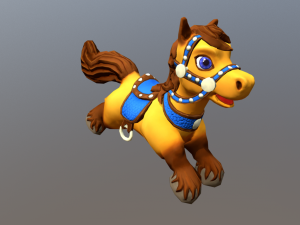 cartoon talking horse 3D Model
