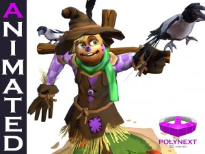 desenho animado falando espantalho Modelo 3D