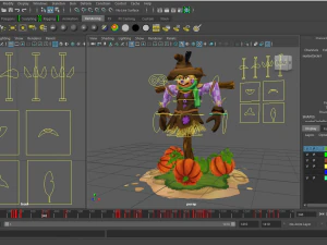 desenho animado falando espantalho Modelo 3D