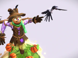 desenho animado falando espantalho Modelo 3D