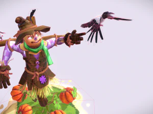 desenho animado falando espantalho Modelo 3D