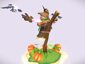 desenho animado falando espantalho Modelo 3D