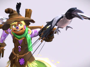 desenho animado falando espantalho Modelo 3D