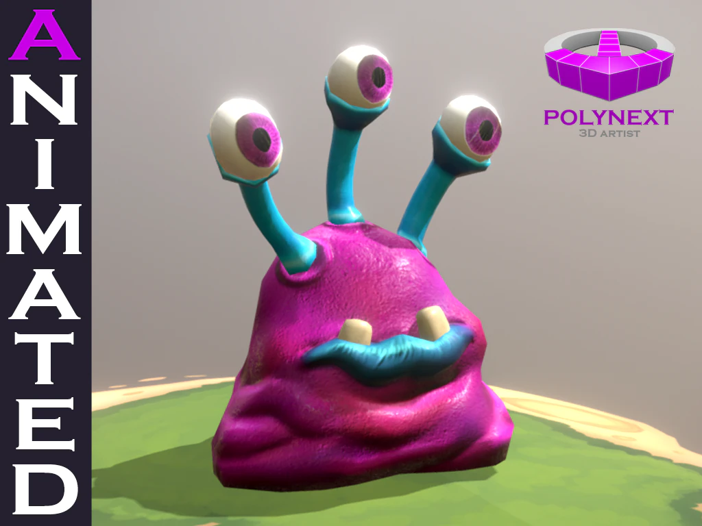 slug virus bacteria or aliens 3D Model .c4d .max .obj .3ds .fbx .stl .blend 