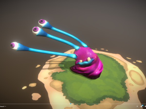 slug virus bacteria or aliens 3D Model