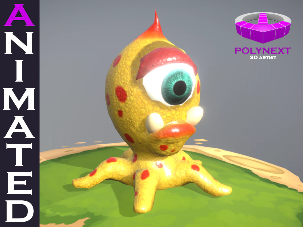 octopus virus bacteria or aliens 3D Model .c4d .max .obj .3ds .fbx .stl .blend 