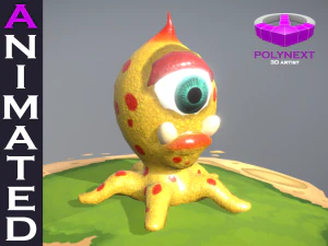 bactérias do vírus do polvo ou alienígenas Modelo 3D