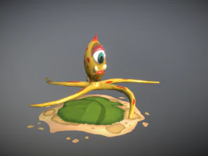 octopus virus bacteria or aliens 3D Model