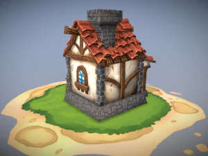 stilisiertes Haus 3D Modell