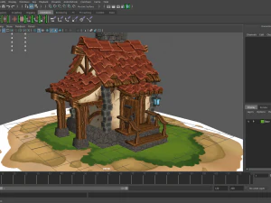 stilisiertes Haus 3D Modell