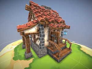 stilisiertes Haus 3D Modell
