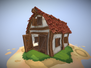 stylized barn 3D 模型