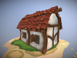 stylized barn 3D 模型