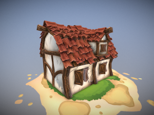 stylized barn 3D 模型