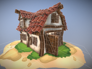 stylized barn 3D 模型