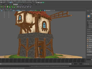 stilisierte M&uuml;hle 3D Modell
