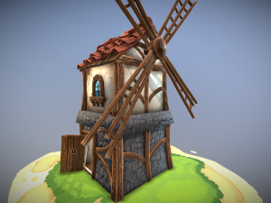 stylized mill 3D मॉडल